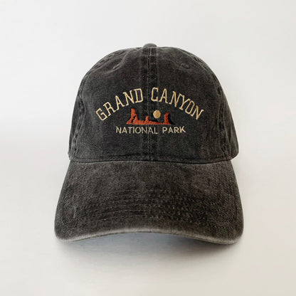 Grand Canyon Embroidered Hat – Washed Blue National Park Cap