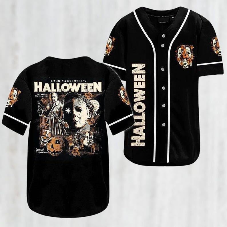 Halloween Baseball Jersey – Michael Myers Horror Movie Shirt