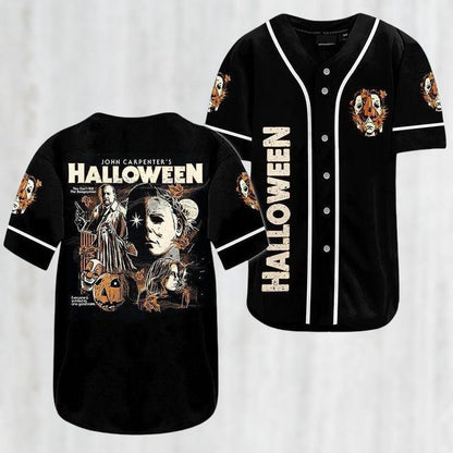 Halloween Baseball Jersey – Michael Myers Horror Movie Shirt