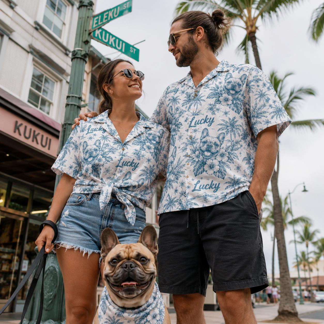 Custom Hawaiian Shirt with Dog Print and Floral Design – Unique Gift Shirt - Image 11