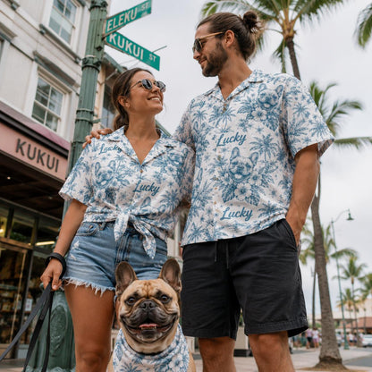 Custom Hawaiian Shirt with Dog Print and Floral Design – Unique Gift Shirt - Image 11