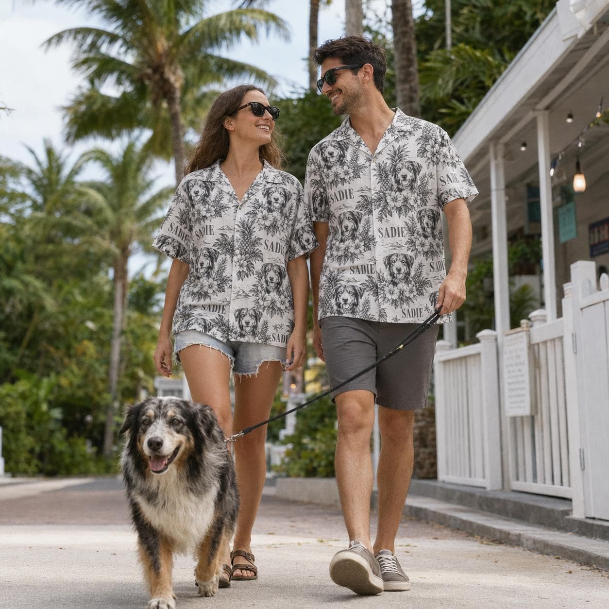 Custom Hawaiian Shirt with Dog Print and Floral Design – Unique Gift Shirt - Image 15