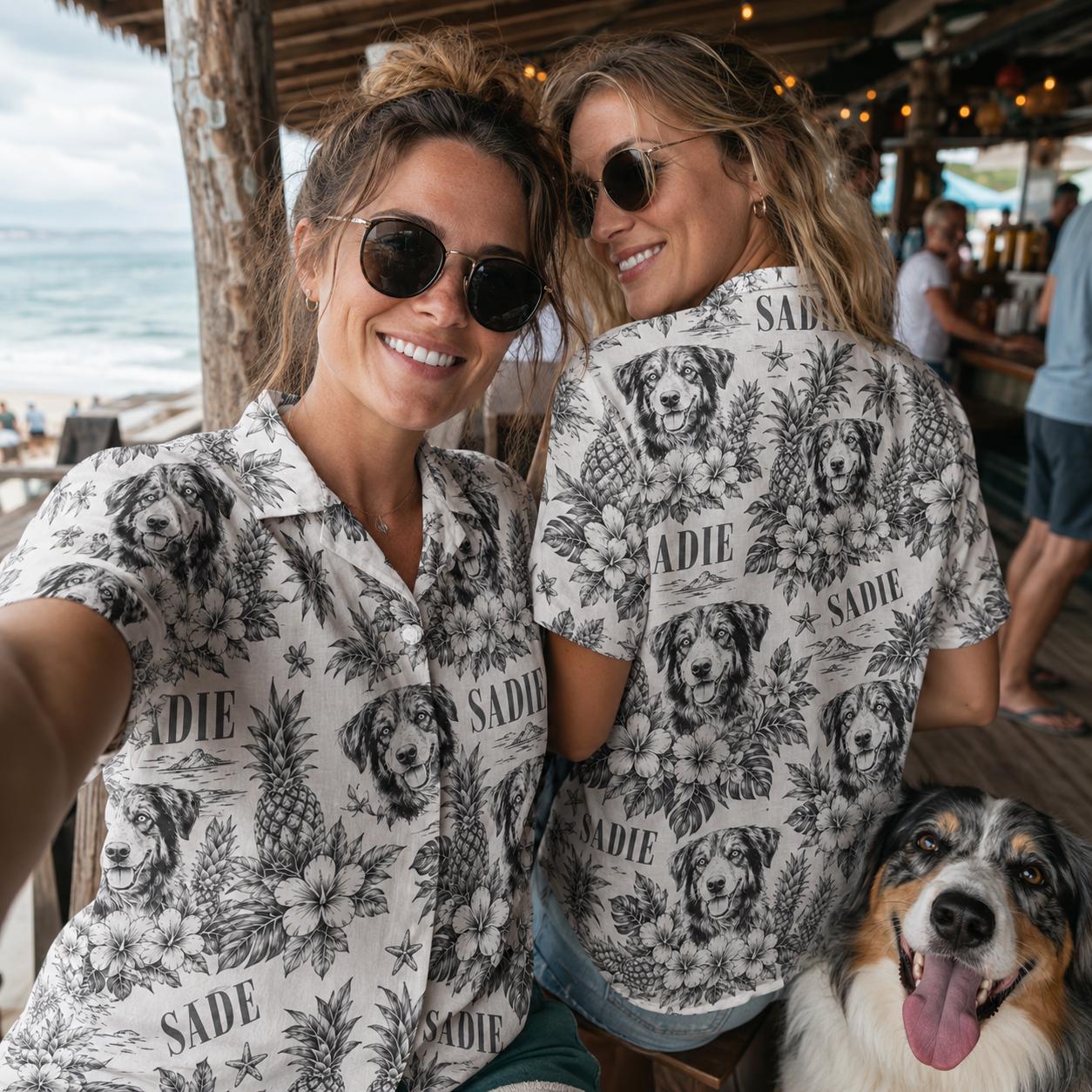 Custom Hawaiian Shirt with Dog Print and Floral Design – Unique Gift Shirt - Image 16