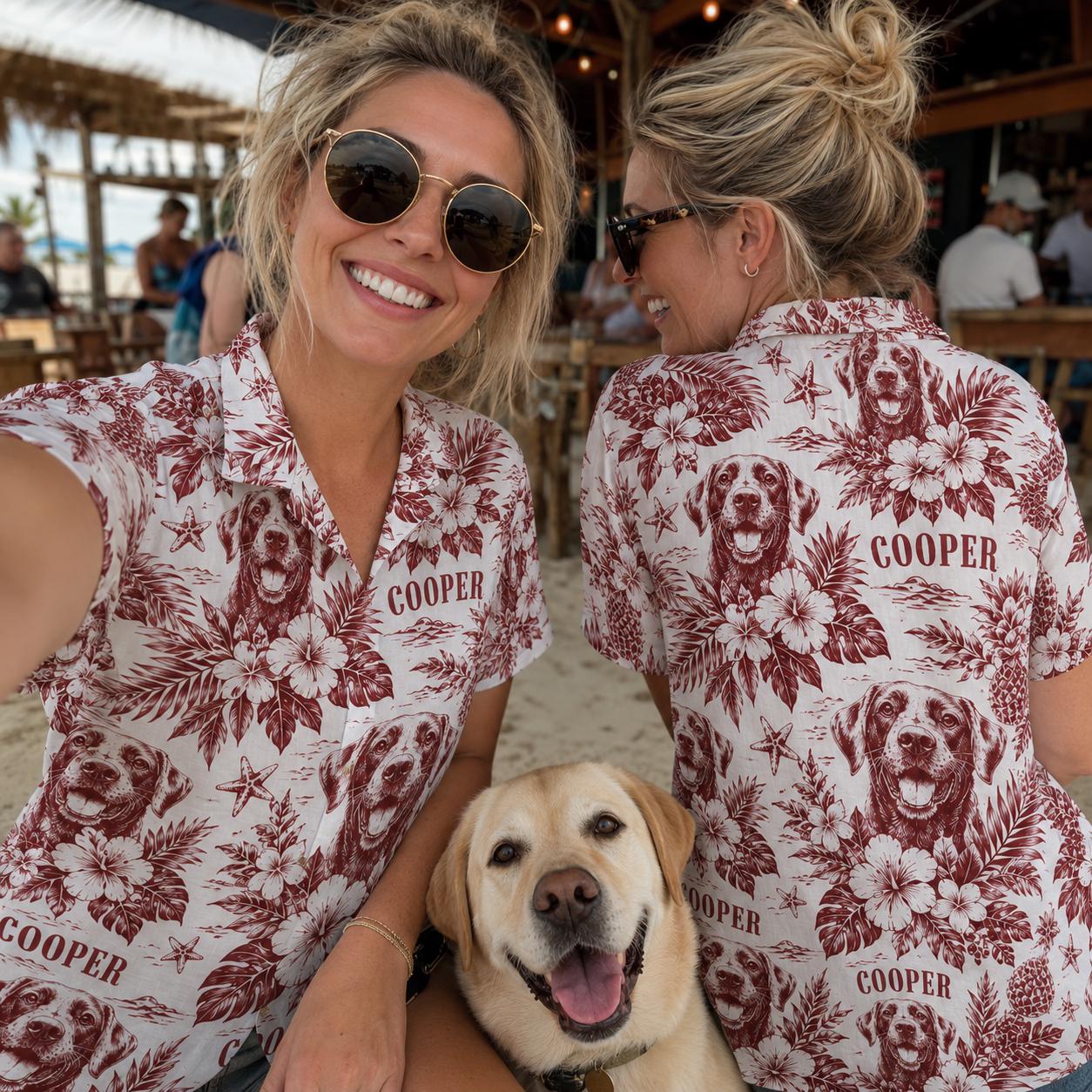 Custom Hawaiian Shirt with Dog Print and Floral Design – Unique Gift Shirt - Image 20