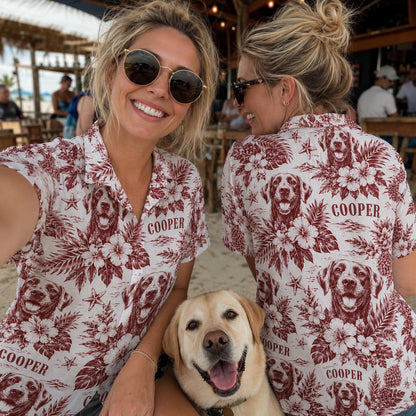 Custom Hawaiian Shirt with Dog Print and Floral Design – Unique Gift Shirt - Image 20