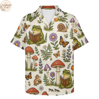 Nature-Inspired Forest Animal Print Shirt - Unisex Matching Set - Image 4