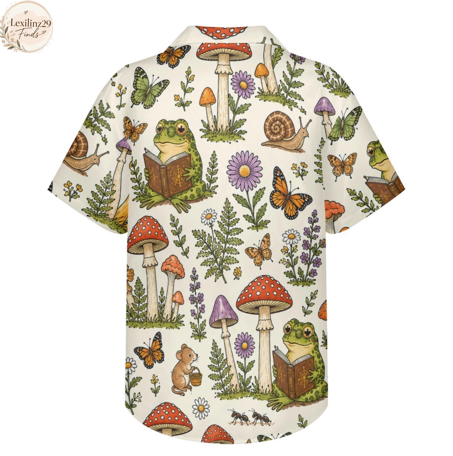 Nature-Inspired Forest Animal Print Shirt - Unisex Matching Set - Image 5