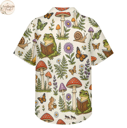 Nature-Inspired Forest Animal Print Shirt - Unisex Matching Set - Image 5