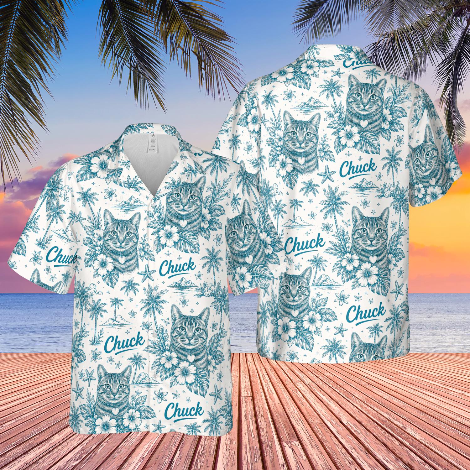 Custom Hawaiian Shirt with Dog Print and Floral Design – Unique Gift Shirt - Image 6